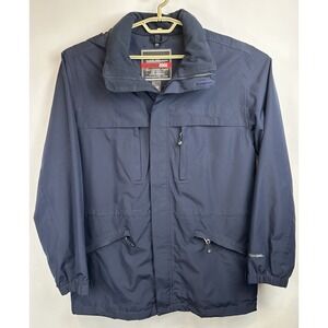 Eddie Bauer WeatherEdge Jacket Women's Medium Navy Blue Waterproof Hooded‎